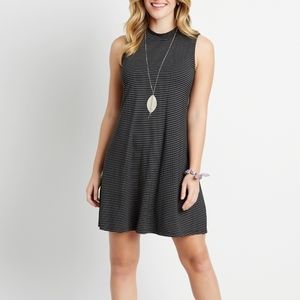 Sleeveless mock turtle neck dress